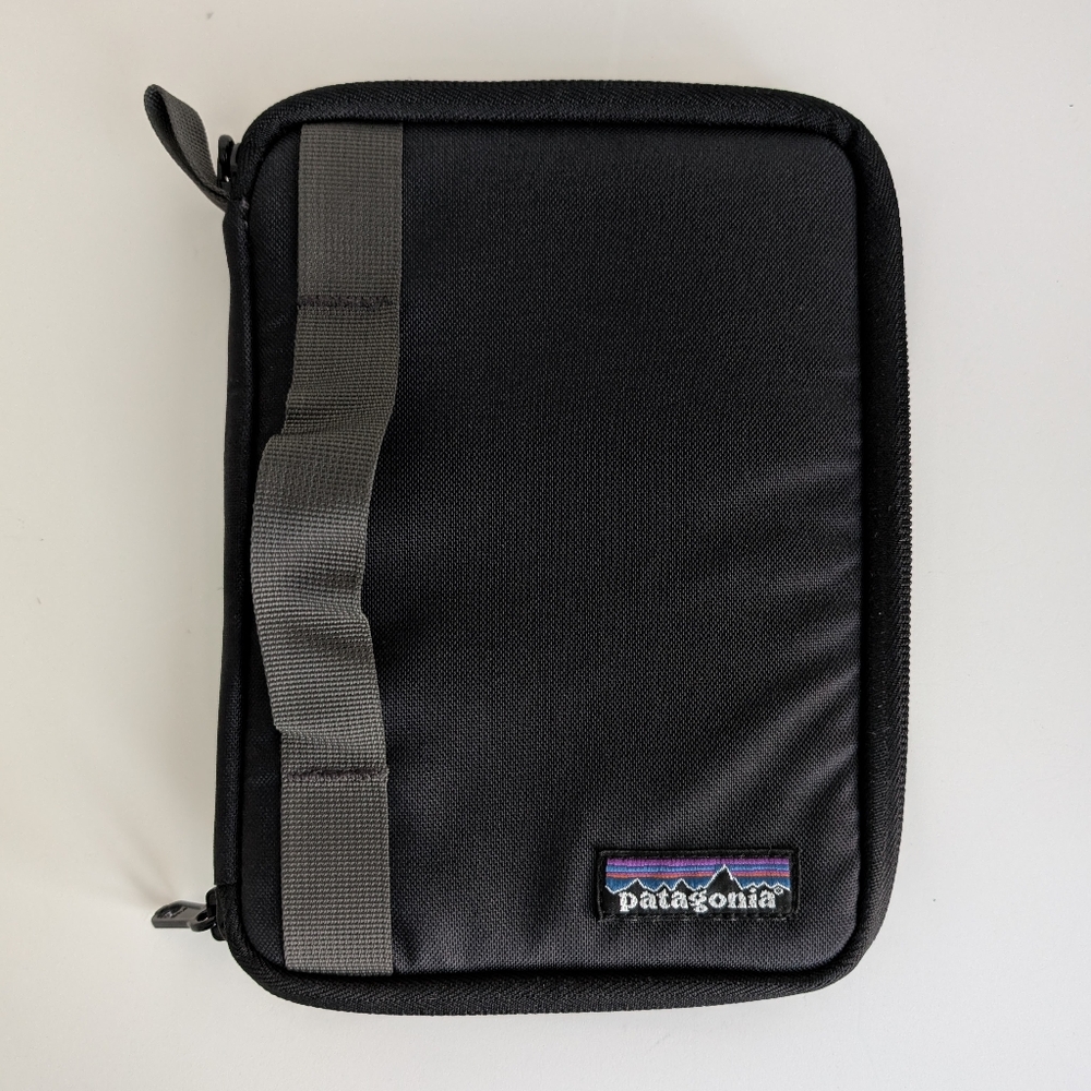 Patagonia iPad Kindle Tablet Double Zip Book Field Journal Case 9"x6"  Black